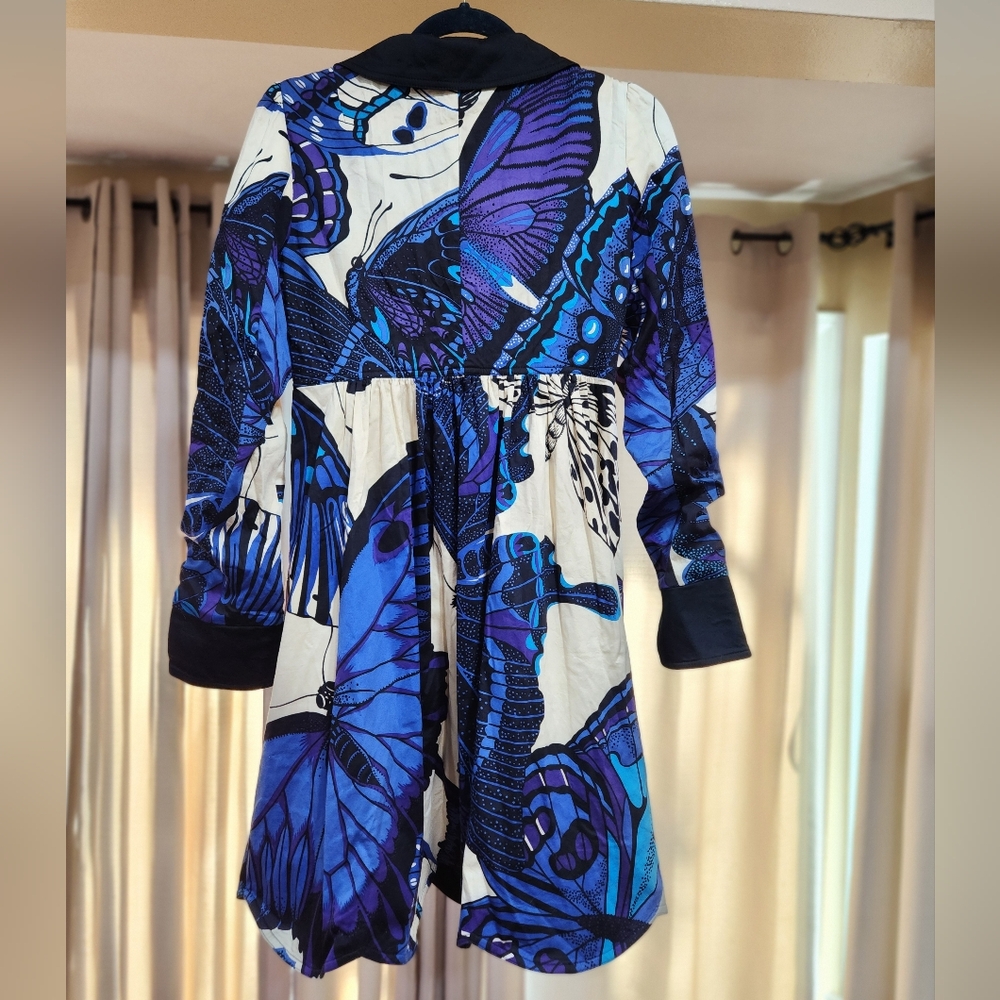 Betsey Johnson RARE Butterfly Coat Scalloped Hem y2k Vintage - Picture 8 of 8